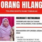Mahasiswi Unisba Dilaporkan Hilang Sejak 11 Juli, Keluarga dan Polisi Masih Lakukan Pencarian